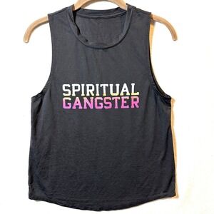 Spiritual Gangster S Small Active Muscle Tank Top Pink Yellow‎ White